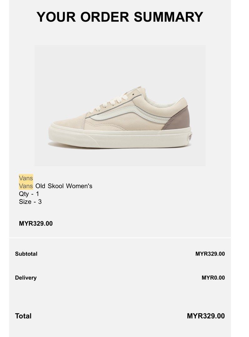 Vans Old Skool Women Pastel Size 3