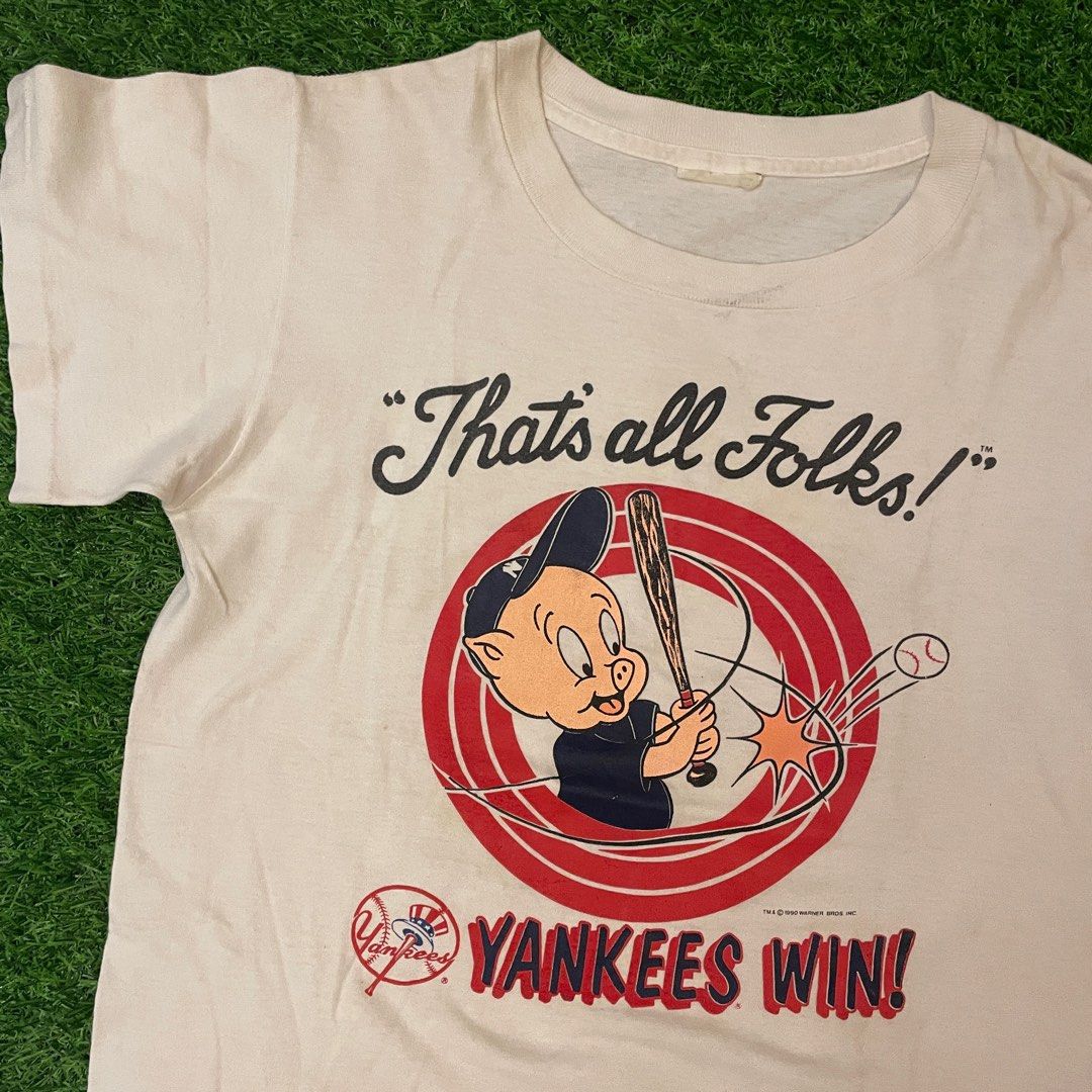 Vintage 80s New York Yankees T-shirt Medium Deadstock MLB Baseball