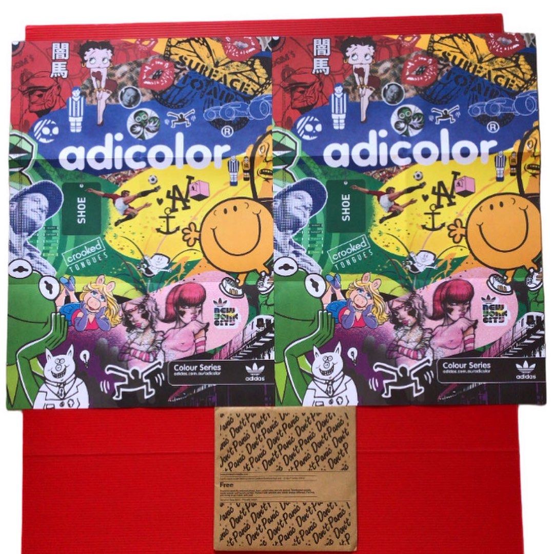 Vintage Adidas Poster Adicolor Archive 2005/2006 Poster and Constelation of  Many World Artist Contribute on that like Keith Harring The Hargreaves Mr 