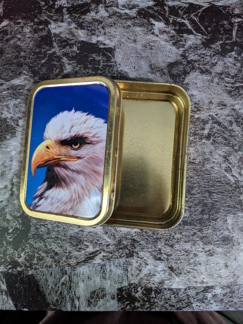 Vintage Eagle Tobacco Storage Tin Box, Hobbies & Toys, Collectibles &  Memorabilia, Vintage Collectibles on Carousell