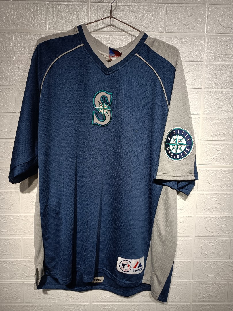 Seattle Mariners Cream ALT Majestic MLB Baseball Jersey Sz XXL Made In USA