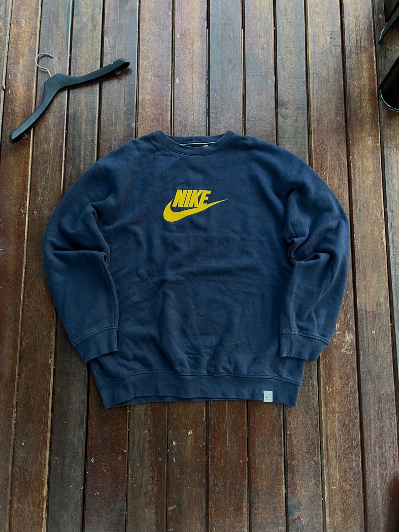 Vintage nike big logo sportswear blue shop sweater sweatshir