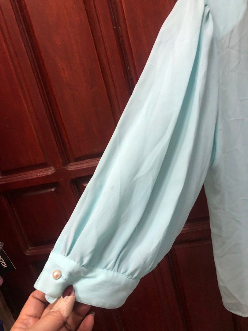 CHARLOTTE baby blue blouse sample