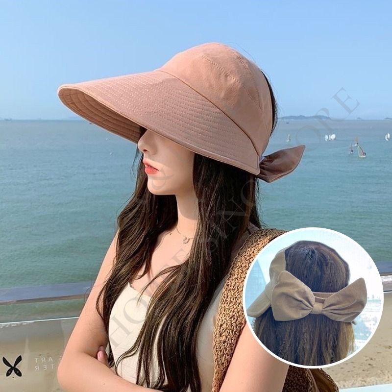 Women's Sun Hat Bowknot Foldable Visor Korean Sun Hat Travel-friendly UV  Protection Beach Hat NT2372