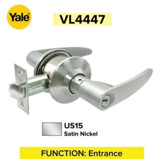 Yale Lockset Door Handle Satin Nickel VL4447