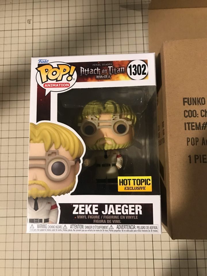 Zeke Jaeger #1302 Hot Topic Exclusive Funko Pop Animation Attack on Titan