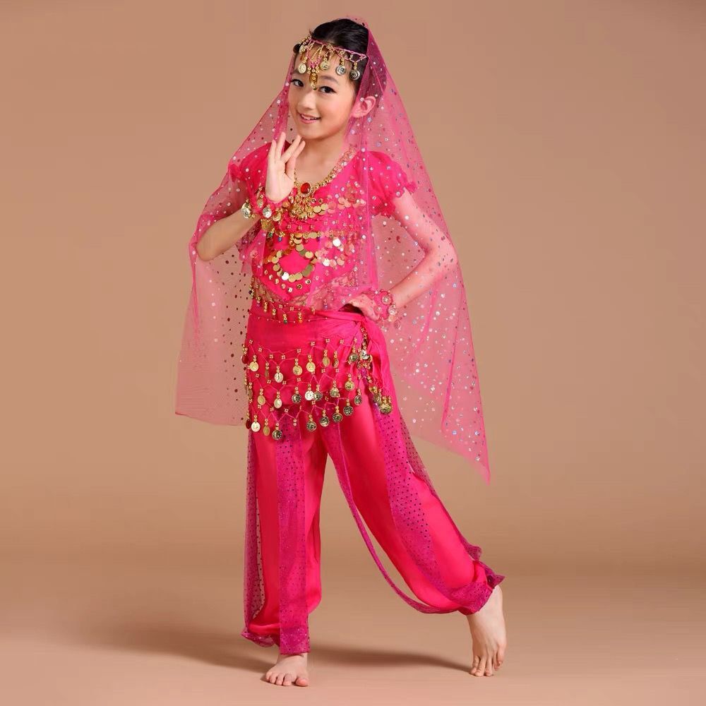 Pink Belly Dancer Fancy Dress Costume