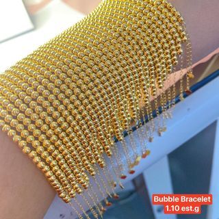 18K Saudi Gold Bubble Bracelet