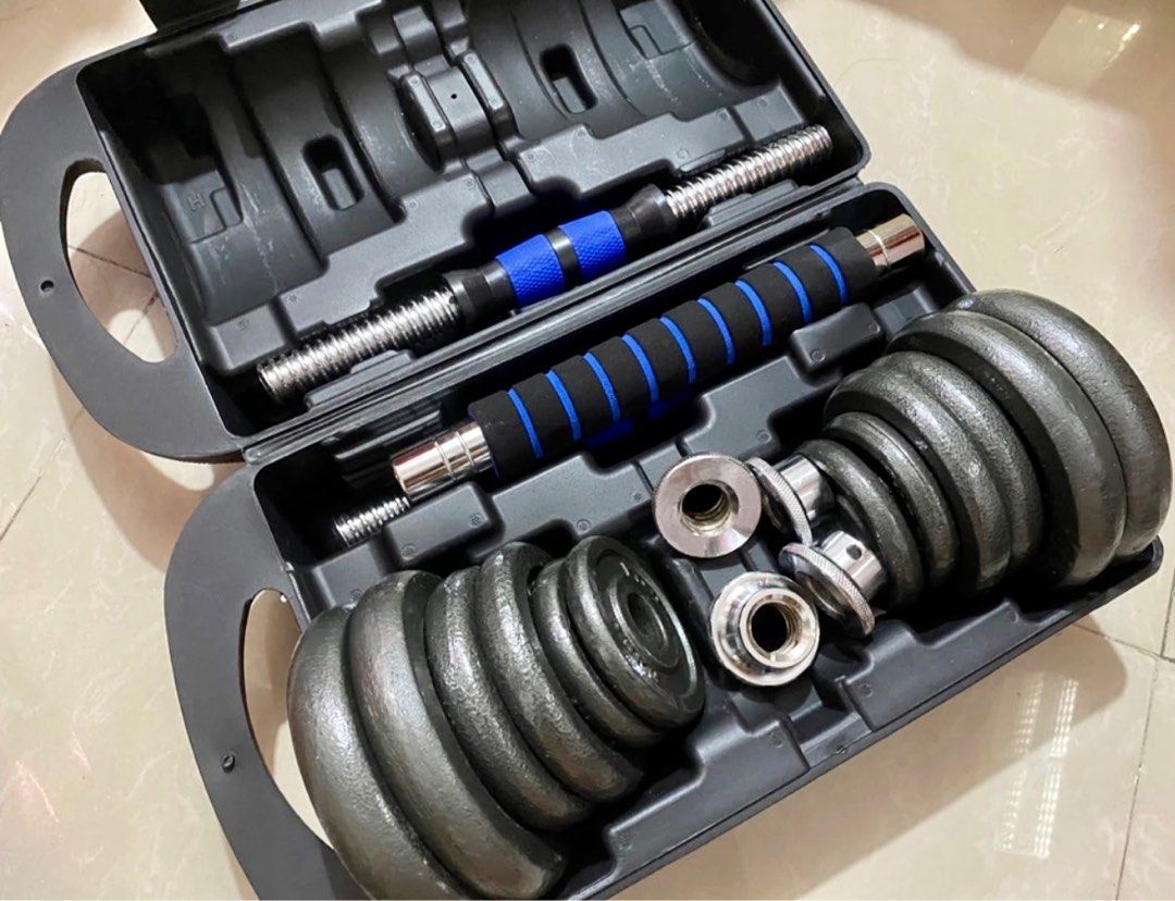 York fitness 20kg cast iron dumbbell set cheap