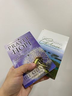 2 Christian books - Prayers Of Hope For The Brokenhearted by Jill Kelly and Unchanging Grace Volume 2 - ₱150