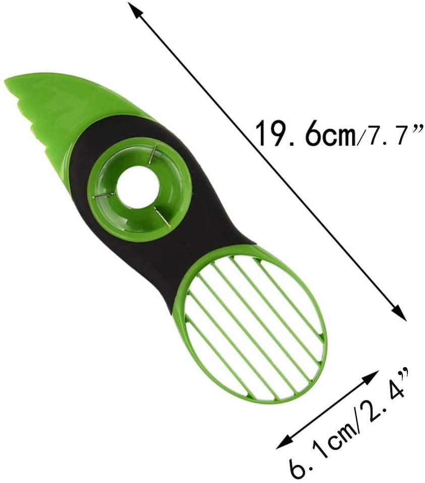 Avocado Slicer, 3-in-1 Avocado Slicer Tool, with Comfortable Grip, BPA-Free, Can Be used As A Shredder Slicer, Suitable for Dragon Fruit Kiwi, Size: 3