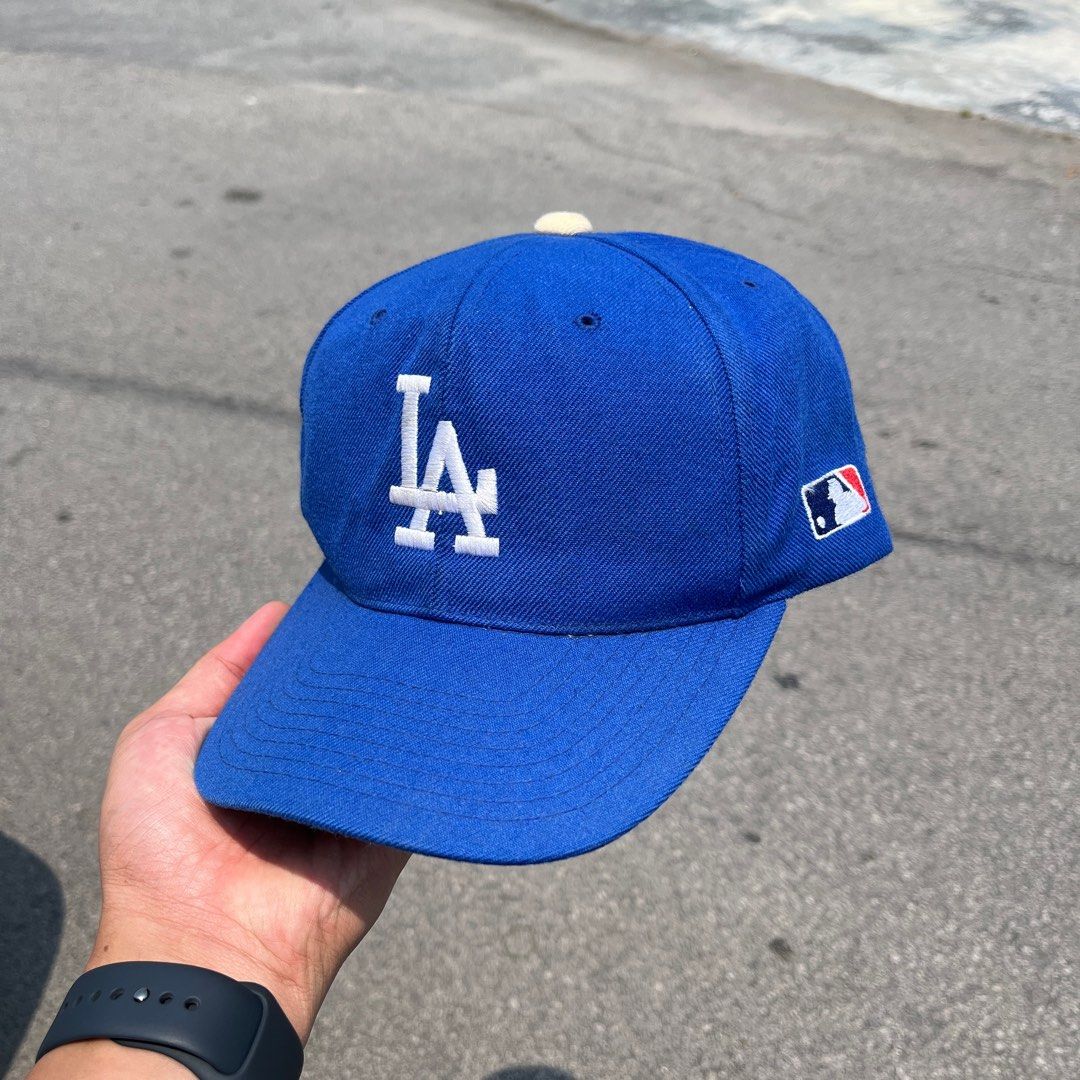 Vintage Los Angeles Dodgers Strap Back Hat Adjustable 90s Blue Baseball Cap