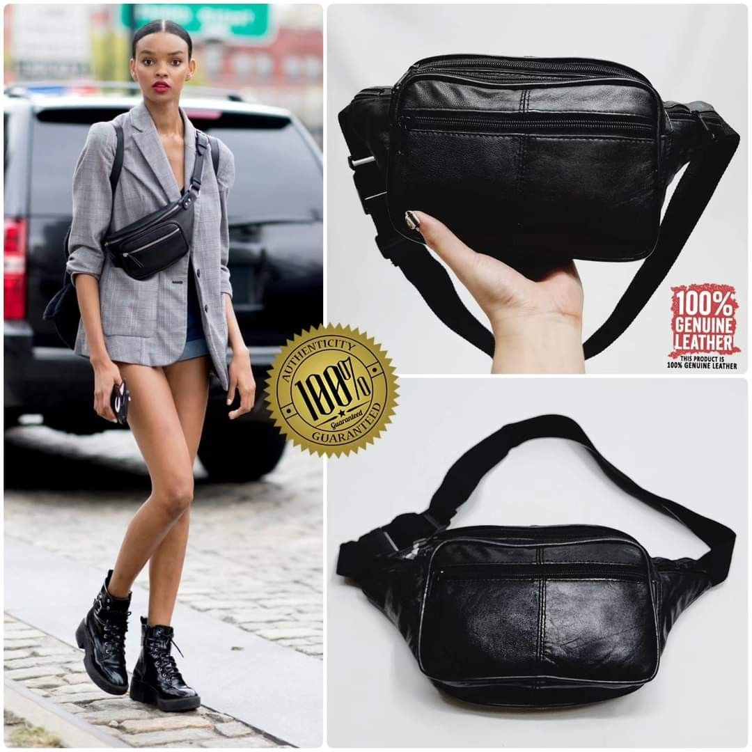 Authentic JAPAN Genuine Soft Luxurious Leather Bum Bag