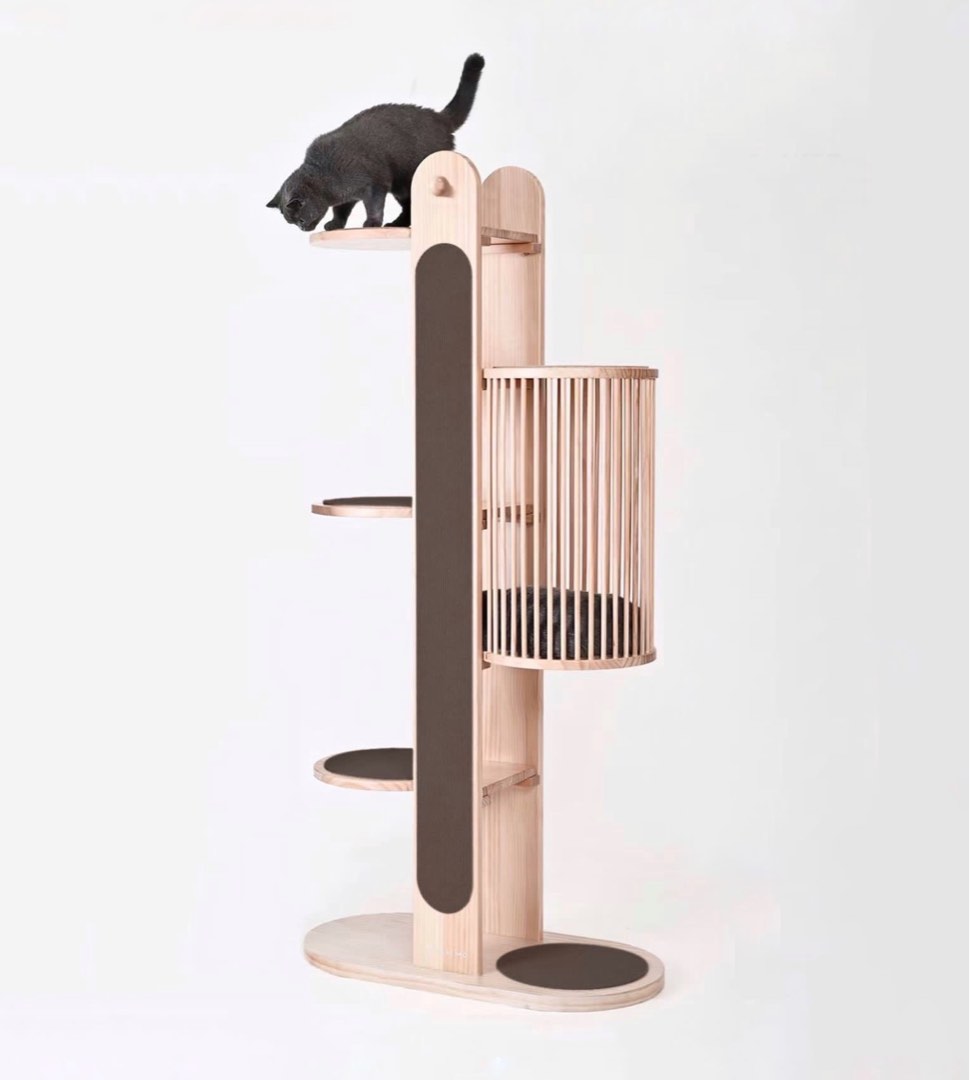 Brand New Japan Neko Cat Tree Scratch Mat Bamboo Bed Cat Condo