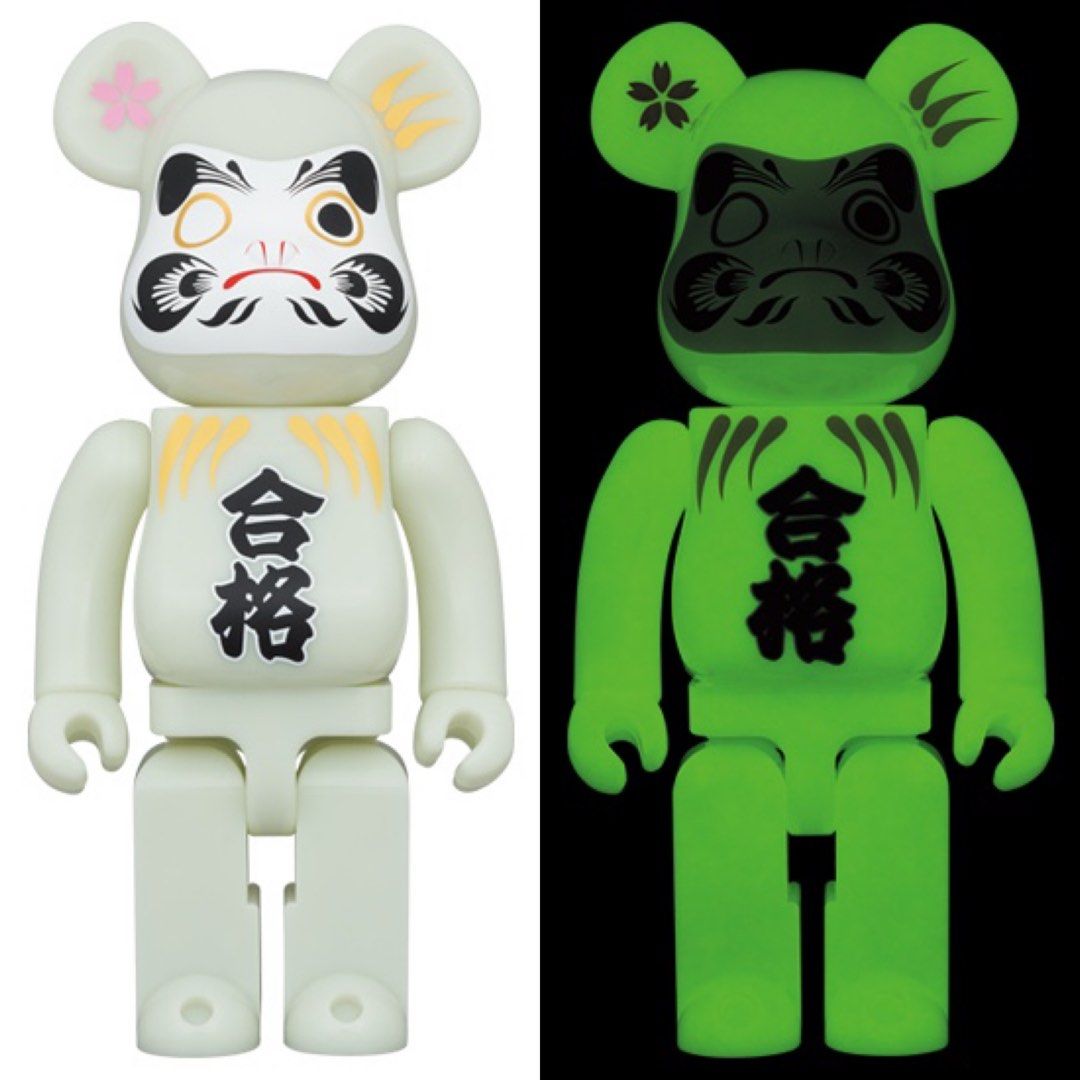 ✨預訂✨巜MEDICOM TOY BE@RBRICK 達磨合格蓄光400％ 》, 預購- Carousell