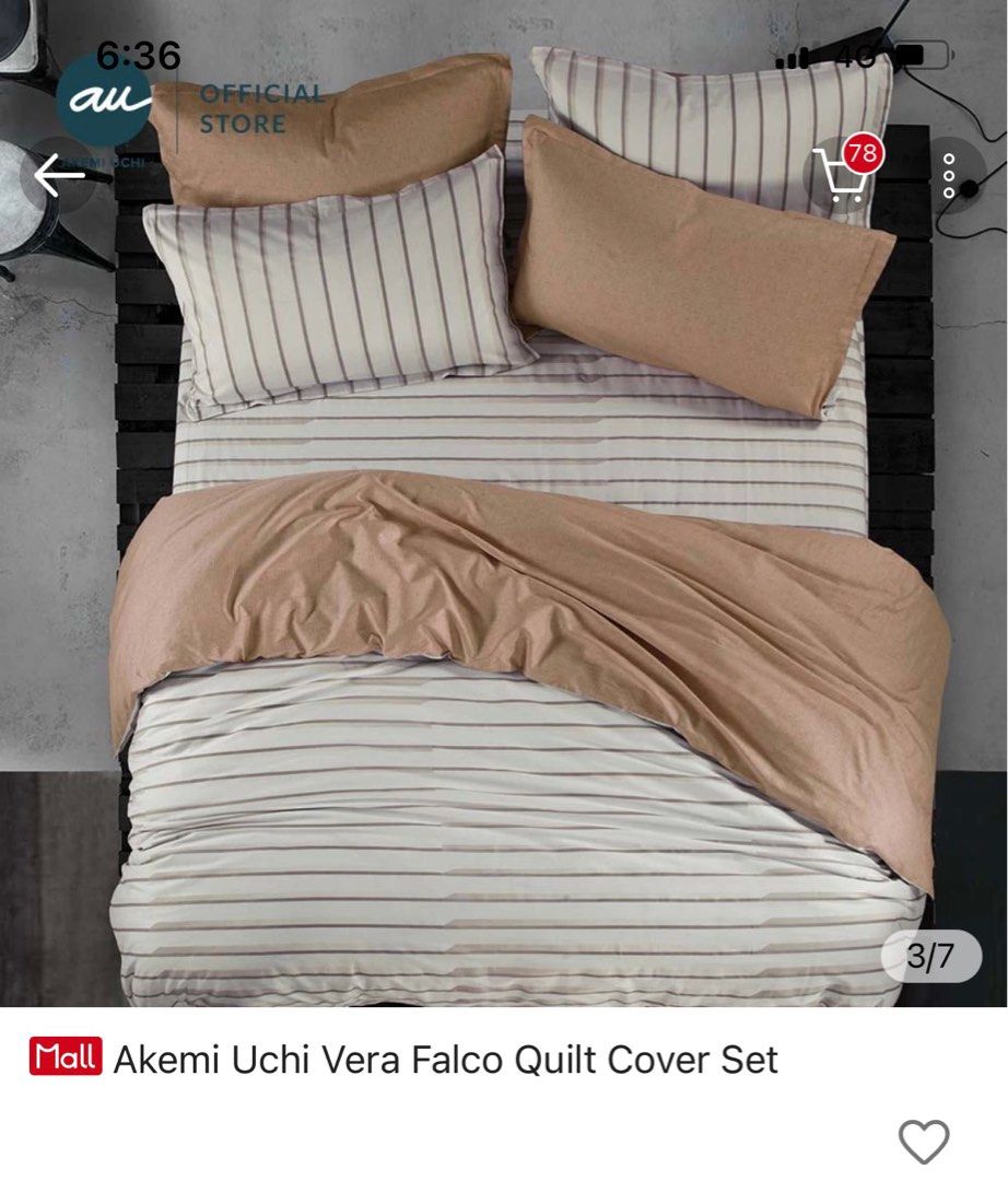 AKEMI Quilt cover sets (Supersingle), Furniture & Home Living, Bedding