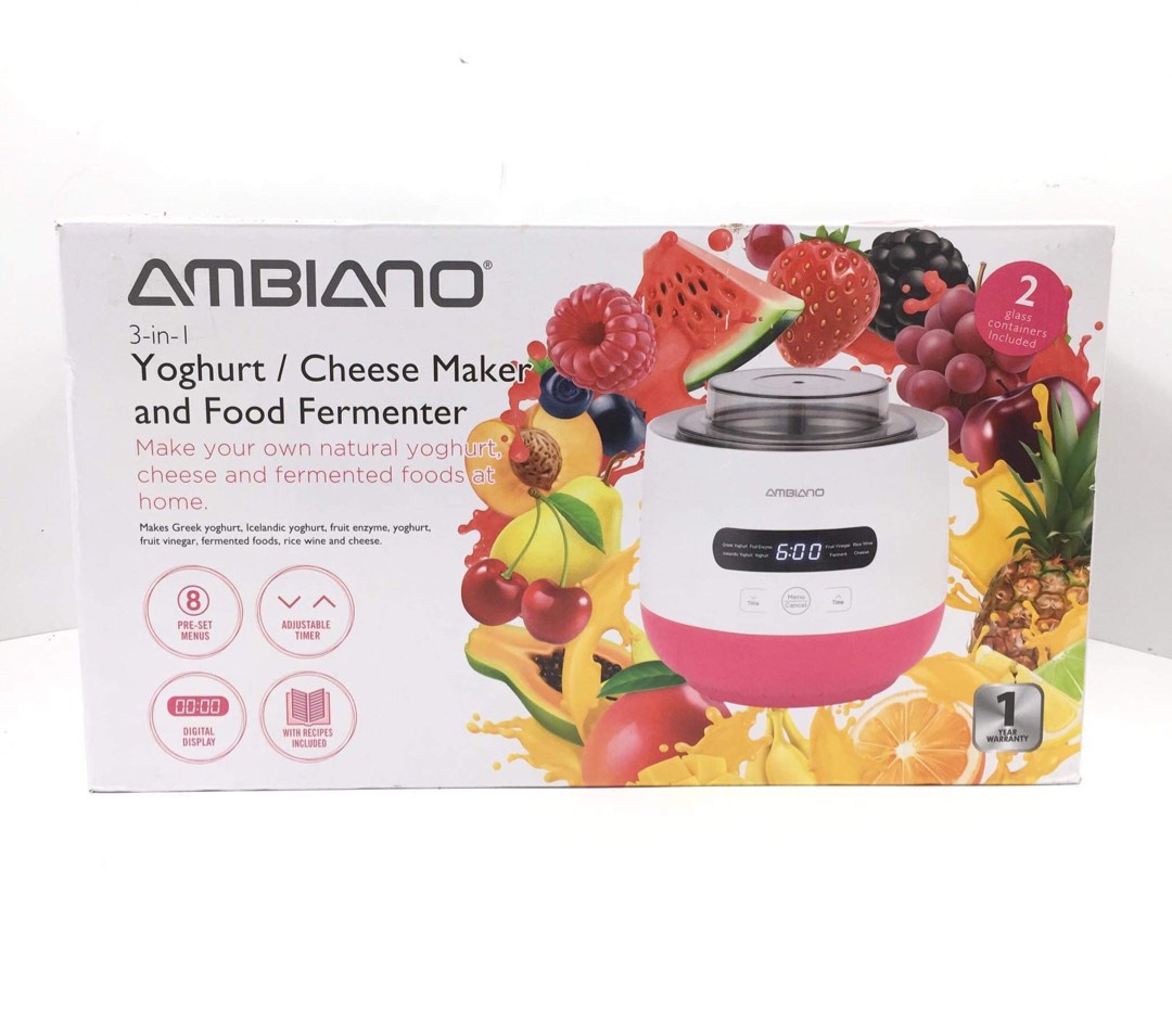 AMBIANO 3 in 1 Yoghurt Cheese Maker Food Fermenter TV