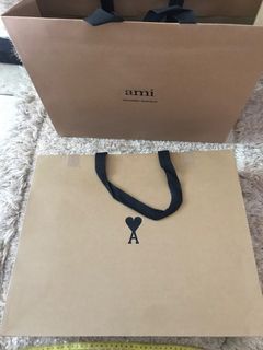 AMI PARIS PAPER BAG KANTONG BELANJA SHOPPING BAG NEW SZ BESAR AUTHENTIC