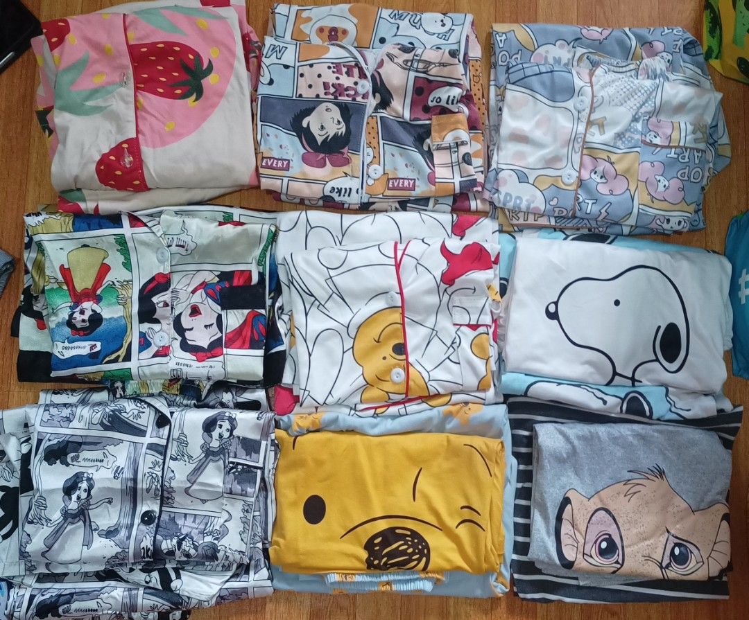 Assorted Character Pajama Set Plus Size (Category: Sets or Coordinates) located in San Fernando. Submitted by preloved.by.mb (Listing ID 1257409771, Image 1). Description: NEVER USED. Natambak lang. RFS: Decluttering Regular Price P300 Sale Price P230 Assorted Character Pajama Set - Plus Size Sleepwear 2XL 1. Strawberry 2. Girl Comics 3. Ghibli 4. Pink Dog 5. Simba ❌SOLD ❌ XL 1. Snow White B&W 2. Snow White Color 3. Snoopy 4. Winnie the Pooh (Yel