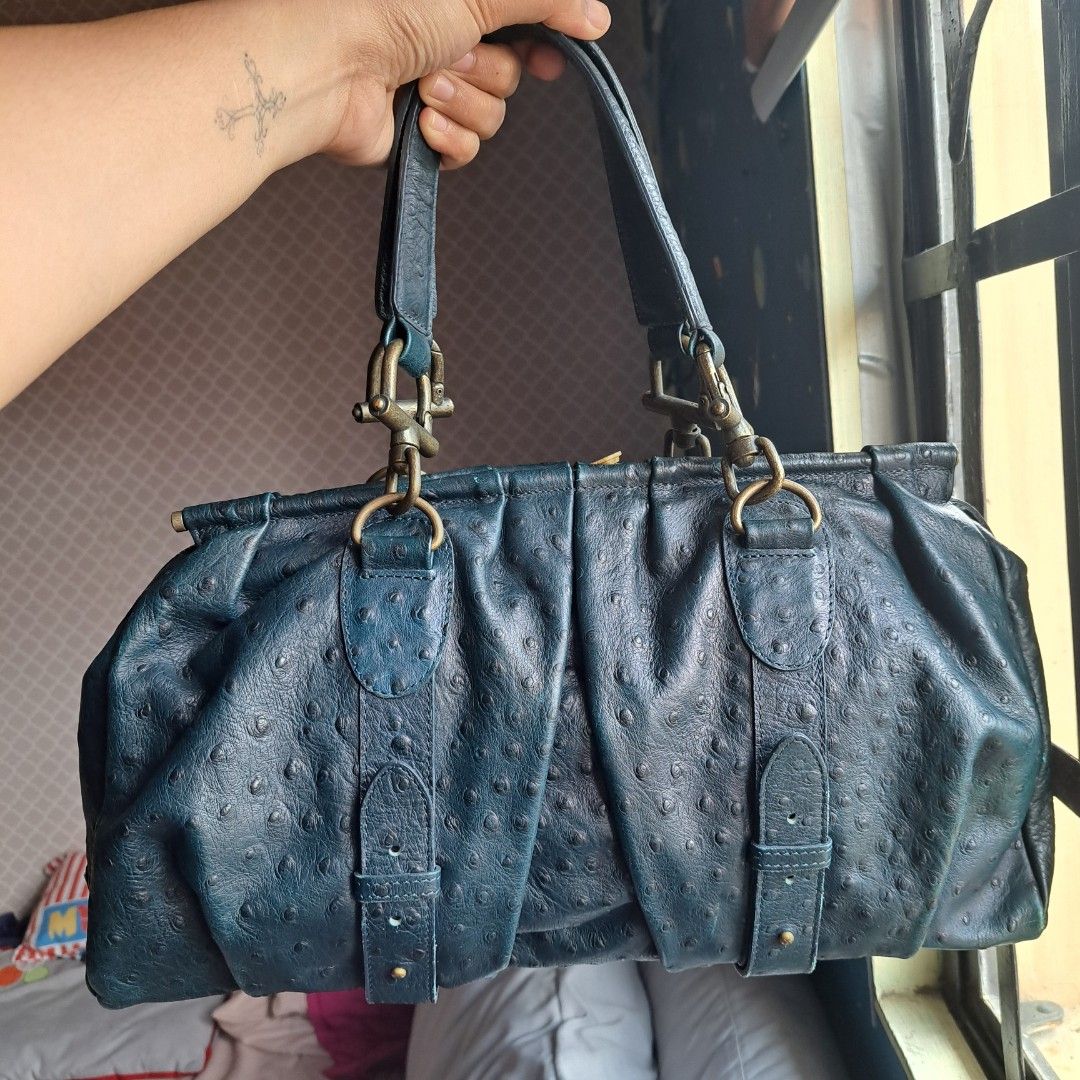 Authentic MARTINE SITBON ostrich handbag (Category: Luxury Bags & Wallets) located in Bulacan. Submitted by thriftyhaven2023 (Listing ID 1257383959, Image 2). Description: Minimals signs of usage only.