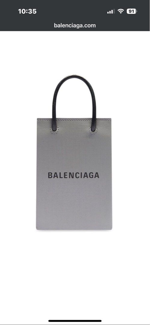 BALENCIAGA Mini Shopping Bag グレー BALENCIAGA Mini Shopping Bag グレー BALENCIAGA MINI SHOPPING BAG