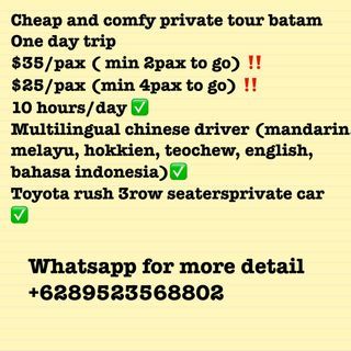 BATAM PRIVATE TOUR EASY AND CHEAP