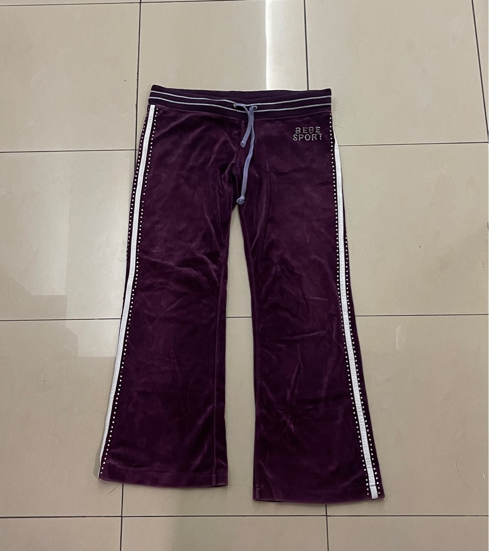 BEBE SPORT purple velvet pants Women s Fashion Bottoms Other