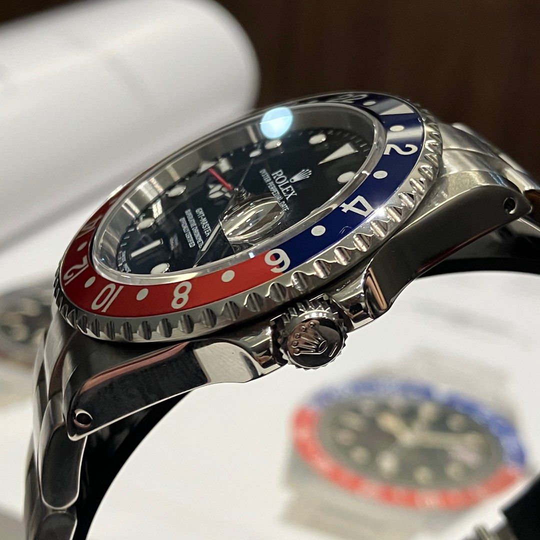 BEST 2003 Rolex GMT Master II Pepsi 16710 FULL SET Luxury