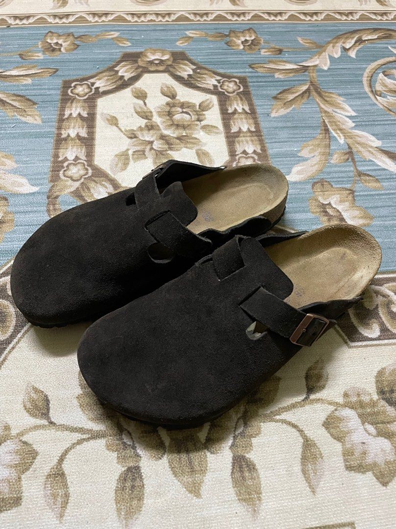 Birkenstock boston clog online mocha suede