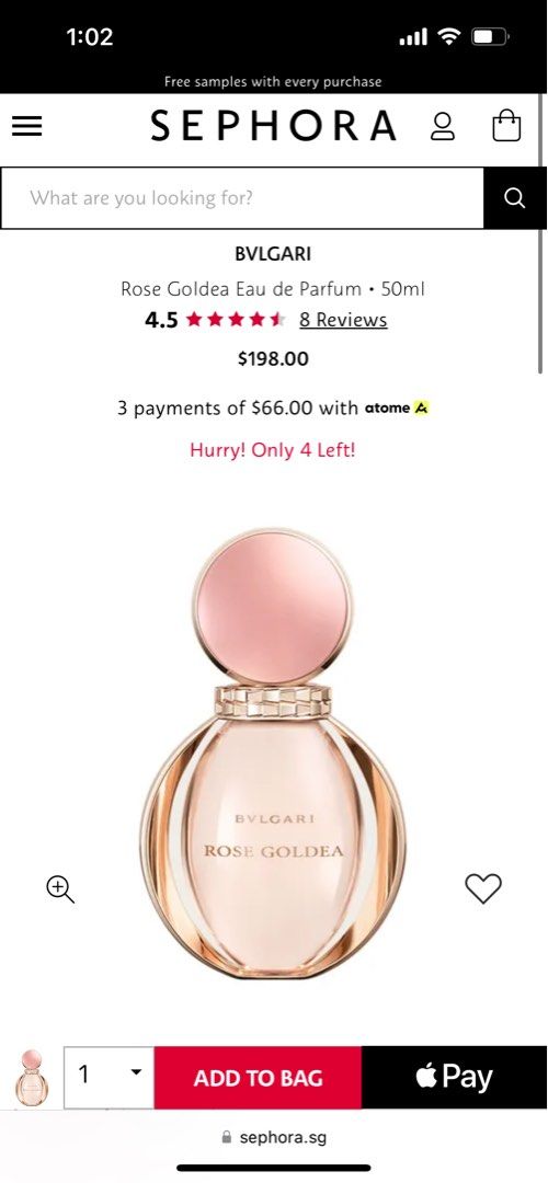 Bvlgari rose goldea sephora shop