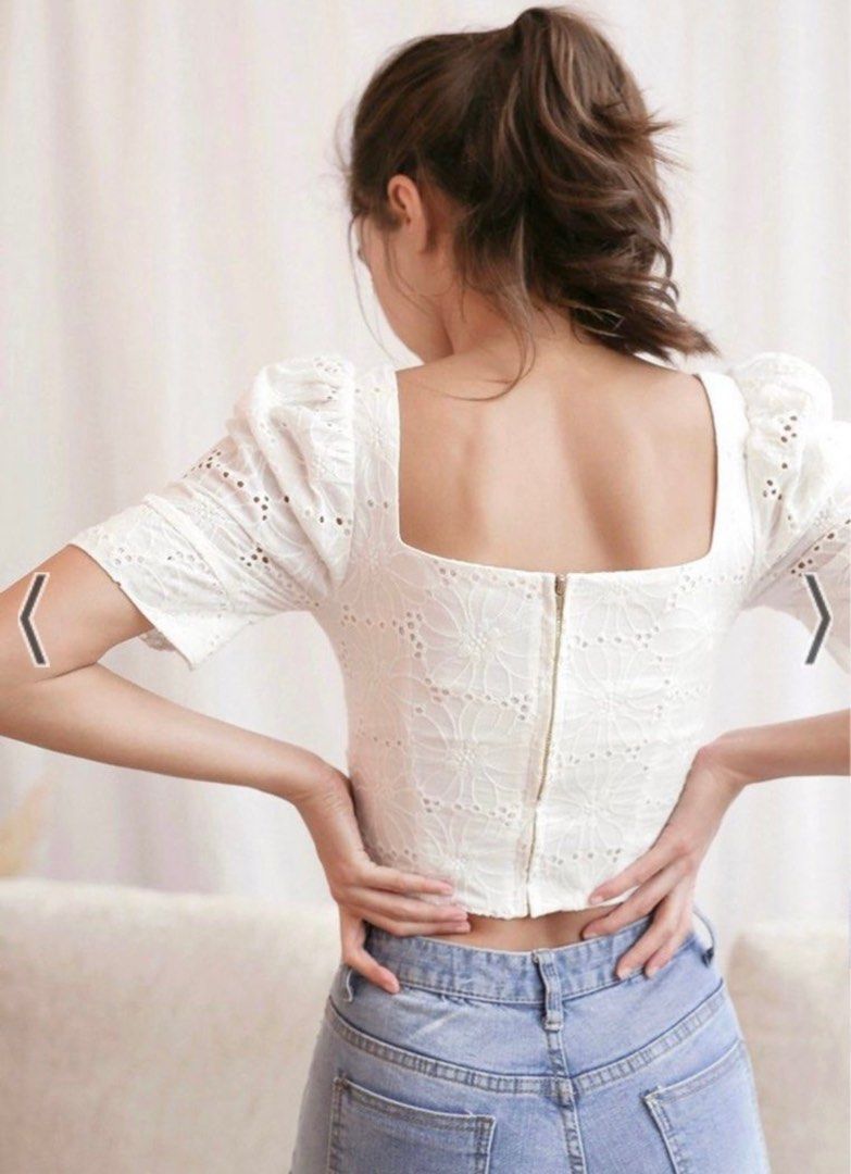 Aria Eyelet Flyaway Top