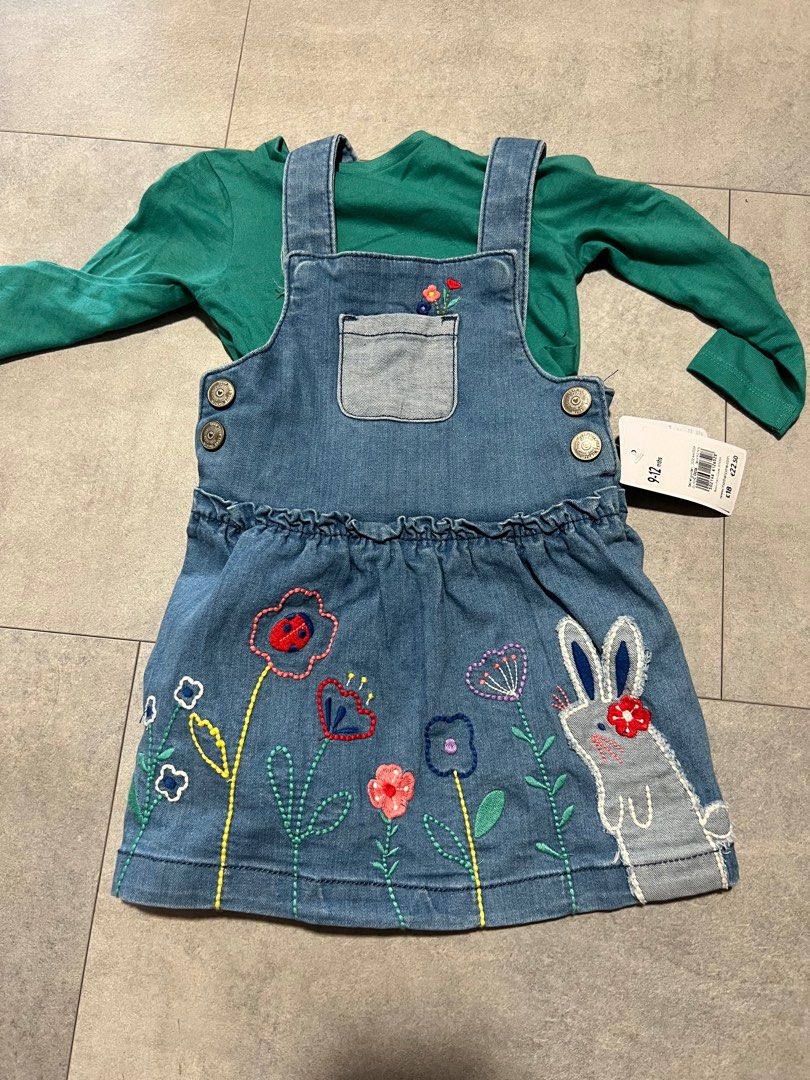 Girls clearance denim pinafore