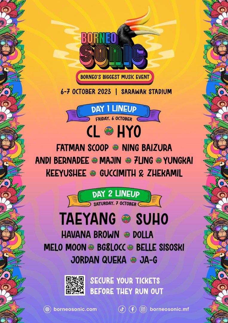 Borneo Sonic Music Festival CAT1 x2, Tickets & Vouchers, Event Tickets