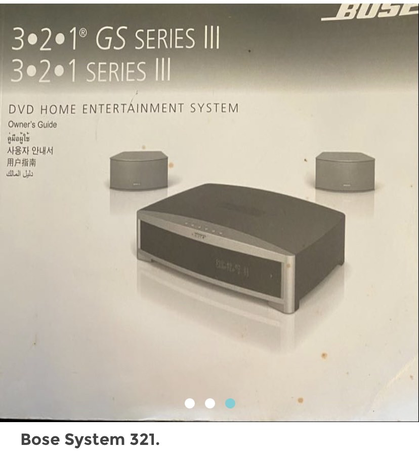 Bose 321 2025 entertainment system