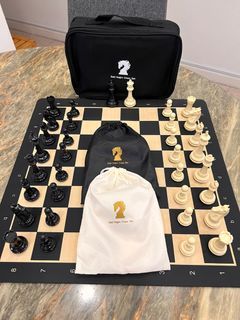 Park Game Series Plastic Chess Set Black & Sandal Pieces - 3.75 King - The  Chess Store