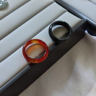 Burmese Jadeite Jade+  Carnelian Bangle Ring 💍💍