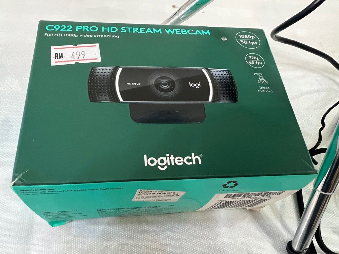 Logitech C922 PRO Stream Full HD 1080p Webcam w/ Tripod