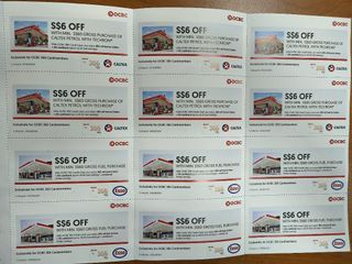 Caltex $6 Off Petrol Voucher (exclusively for OCBC 365 Cardmembers only) (worth $72)