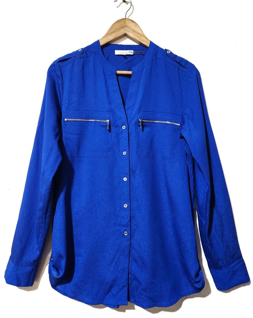 CALVIN KLEIN Royal Blue Blouse