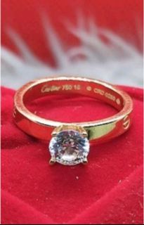 CARTIER 18K Saudi Gold Engagement Ring FREE for Worth 20K and Up Purchase of any Items👌