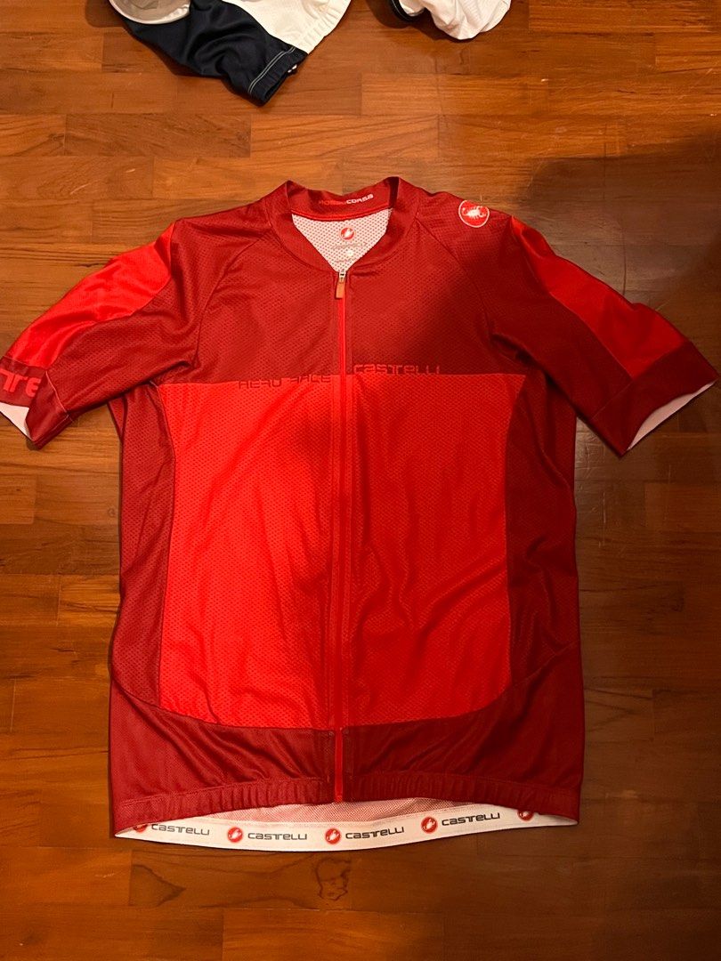 Castelli Rosso Corsa Cycling Jersey Men s Fashion Activewear on Carousell