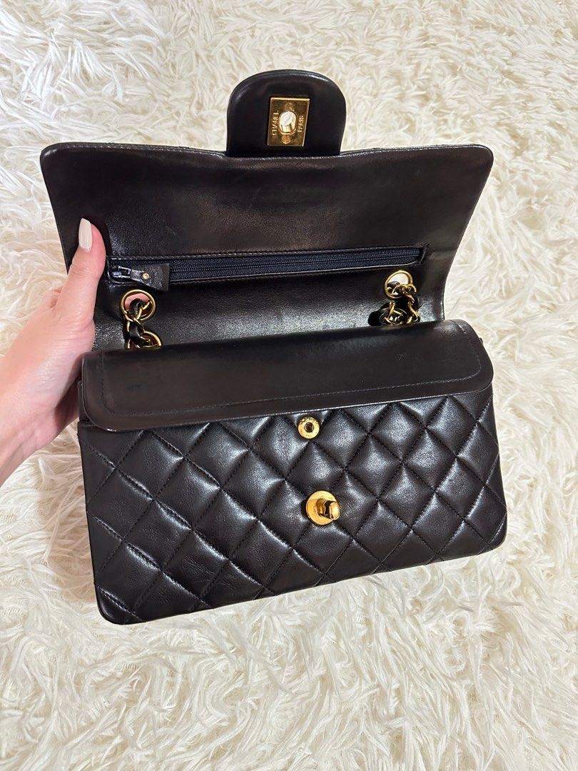 Chanel Vintage Small Classic Flap in 24k GHW, Luxury, Bags & Wallets on  Carousell