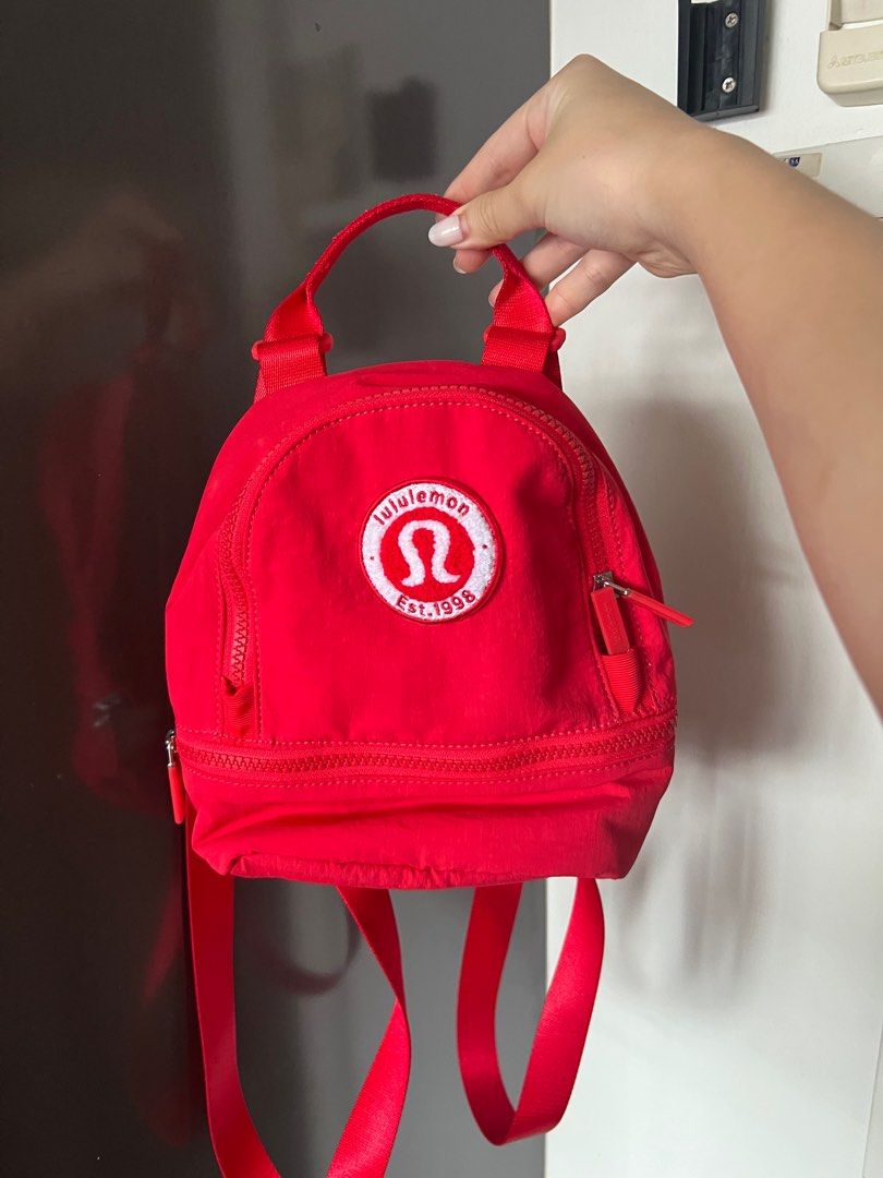 NEW Lululemon City Adventurer Backpack Mini Club Patch Love Red