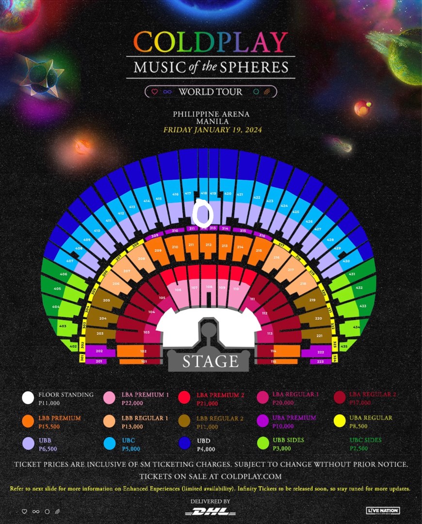 Coldplay MOTS Bulacan, Tickets & Vouchers, Event Tickets on Carousell