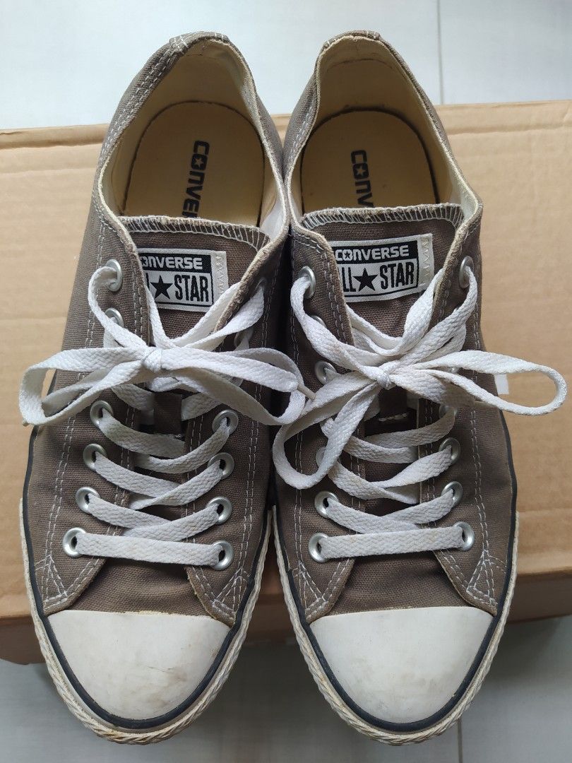 Converse all stars in grey white size uk9 Men s Fashion Footwear