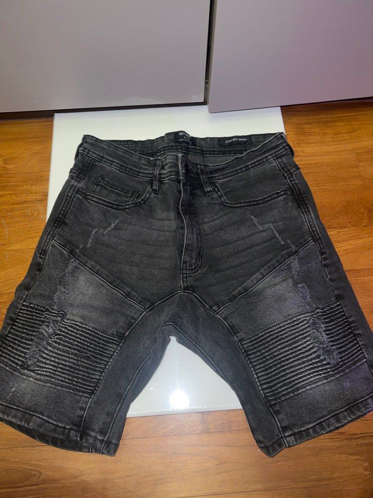 Mens distressed clearance black shorts