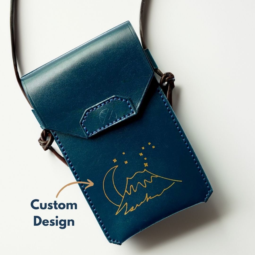 Custom Leather Phone Bag Handmade premium leather bag