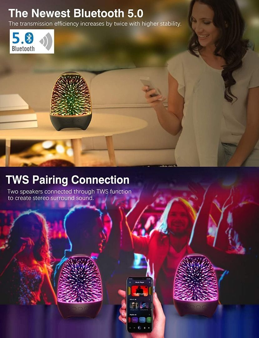 DISCOUNTED Aiscool Bluetooth Speaker Night Lights Bluetooth