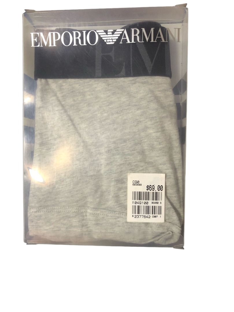 EMPORIO ARMANI UNDERWEAR Big Eagle Trunk, Melange Grey, Men's Fashion