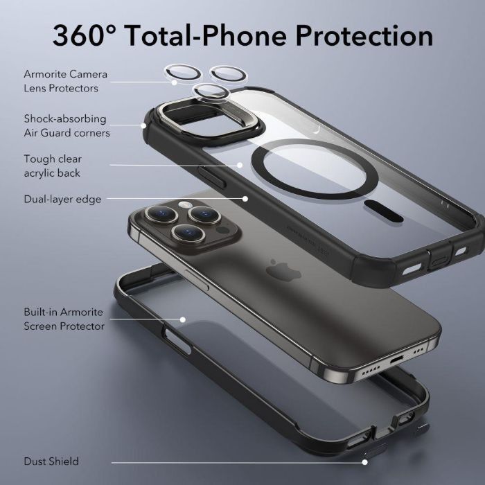 ESR for iPhone 15 Pro Max Case, Full Body Shockproof for MagSafe,  Ultra-high Hardness Protection, Magnetic Phone Case for iPhone 15 Pro Max,  Shock